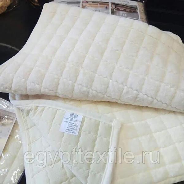 Накидка на диван - дивандеки 70 - сидушки Искусственный мех молочный — фото 2